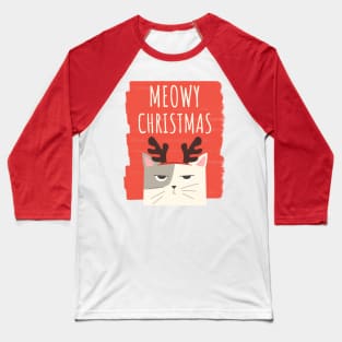 Christmas Cat Merry Christmas Holiday Baseball T-Shirt